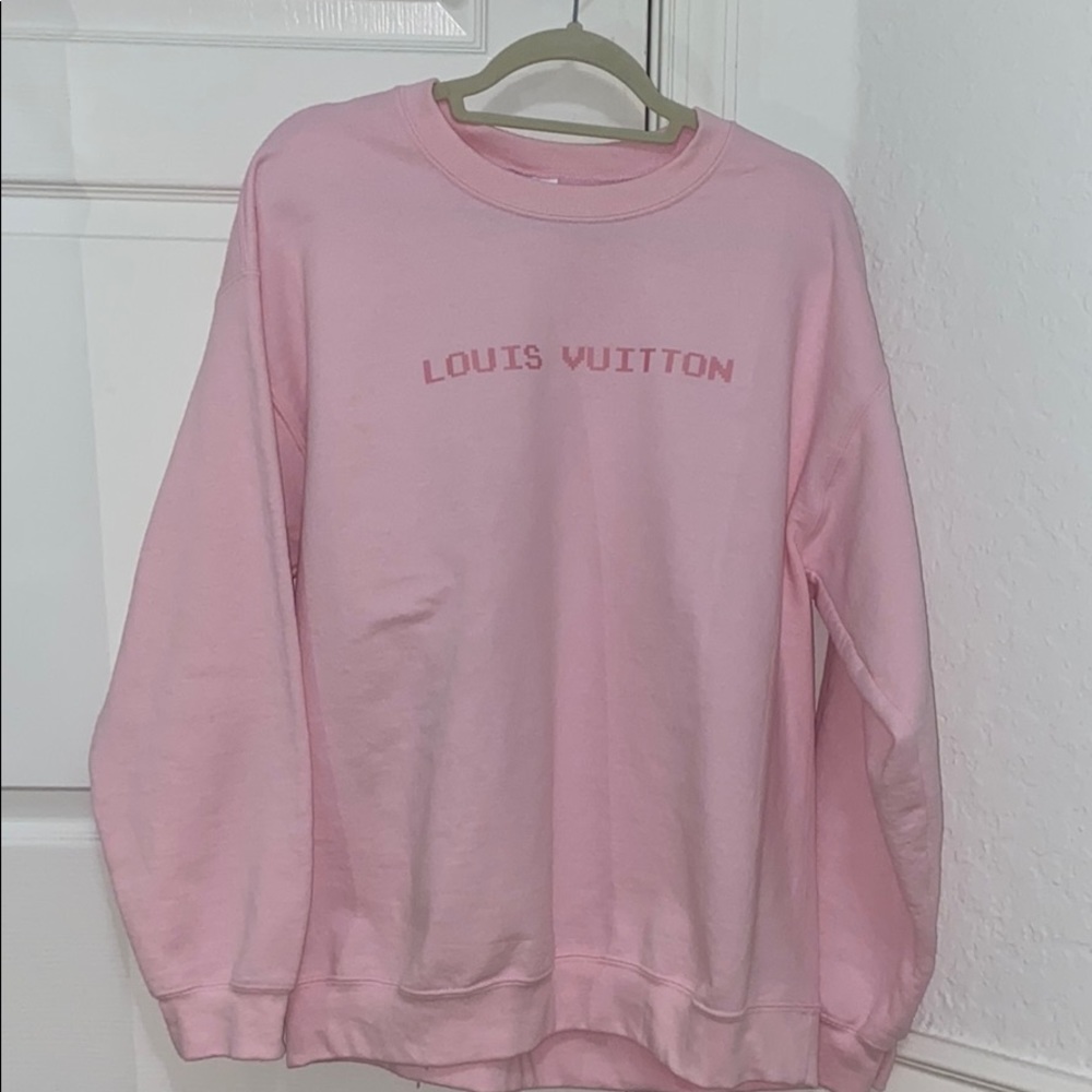 Pink “Louis Vuitton” Crew Neck